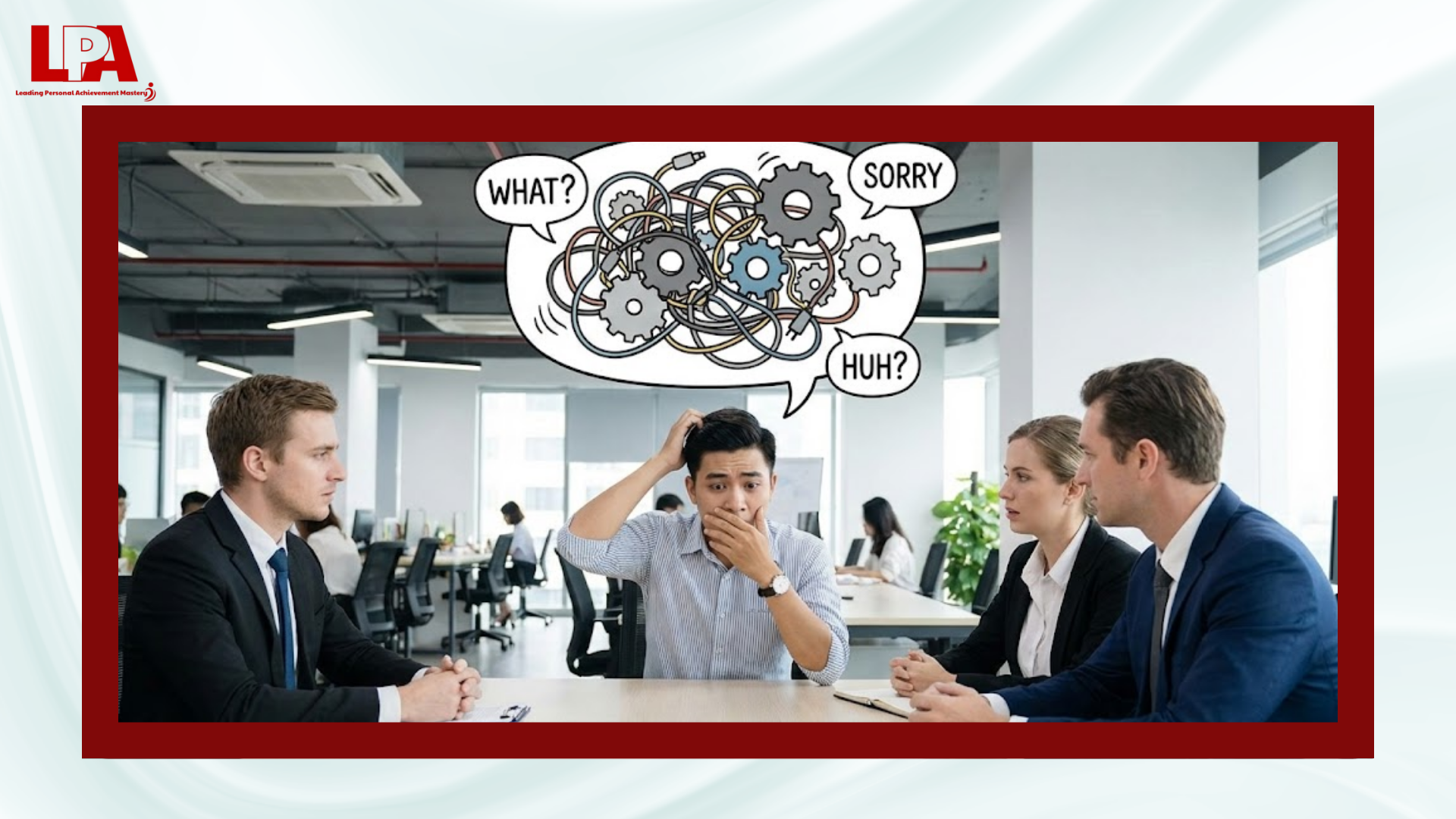 Cảm giác bối rối và khó khăn khi không thể nói Tiếng Anh tự nhiên.