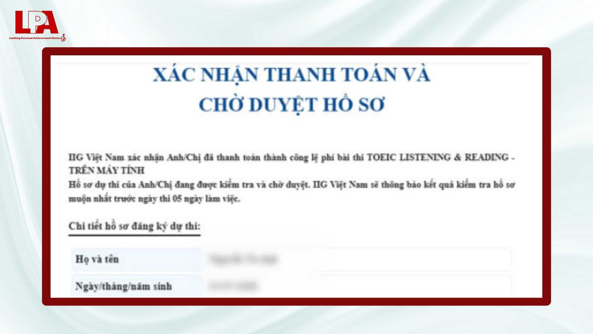 Tiếng Anh Khai vấn LPA Mastery VN - Toàn tập hướng dẫn đăng ký thi TOEIC online qua IIG nhanh – gọn – lẹ 