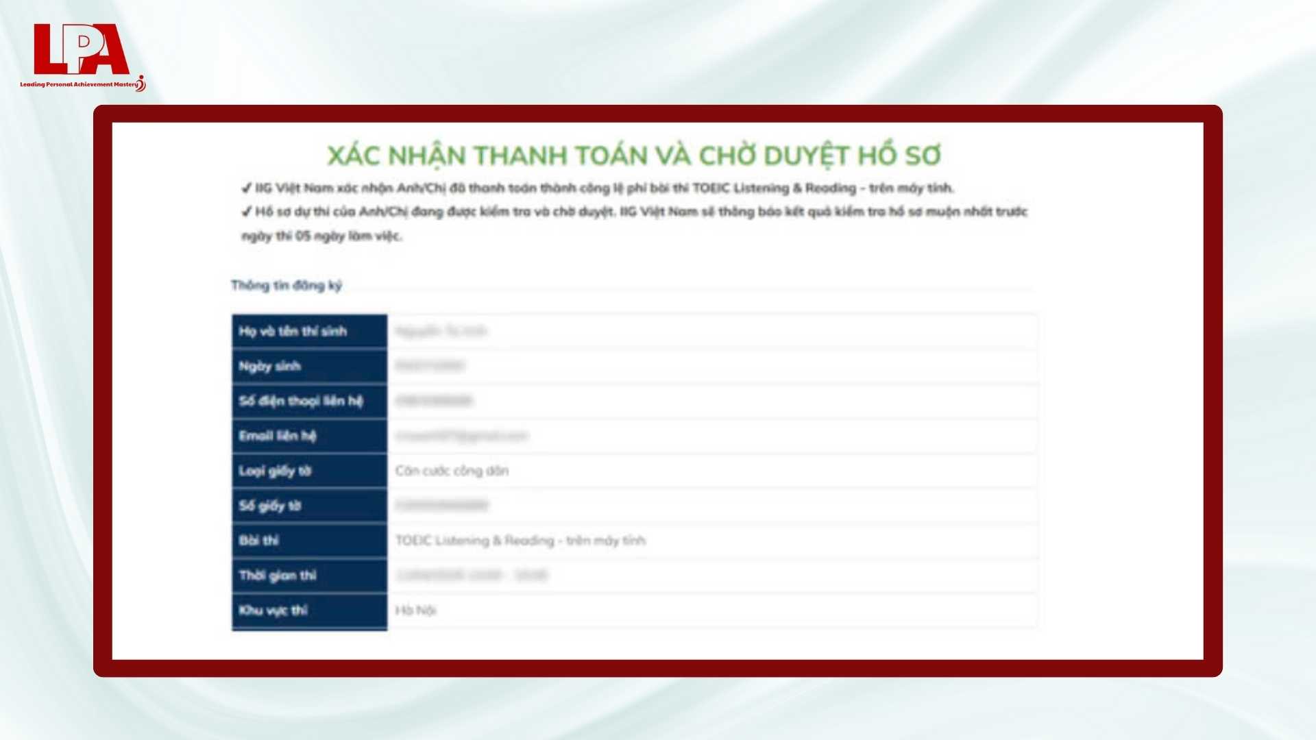 Tiếng Anh Khai vấn LPA Mastery VN - Toàn tập hướng dẫn đăng ký thi TOEIC online qua IIG nhanh – gọn – lẹ