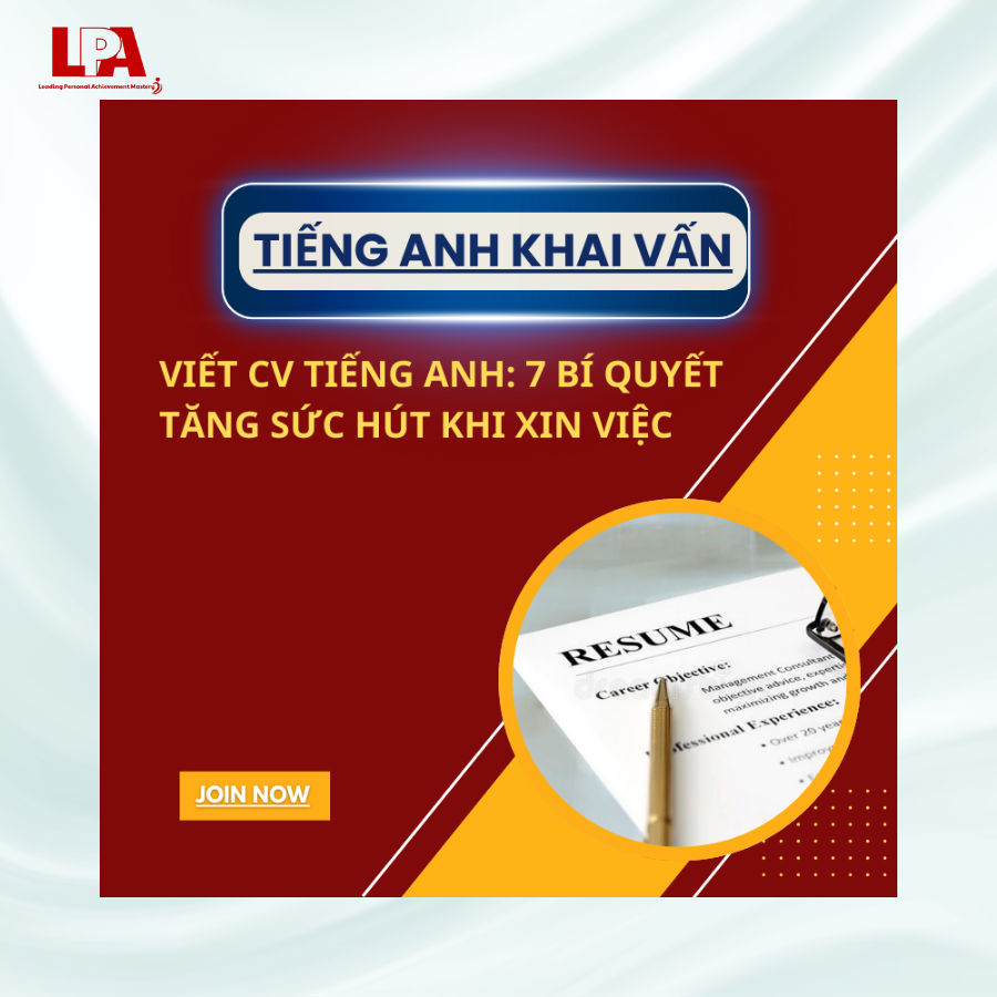 Tiếng anh cho cover letter
